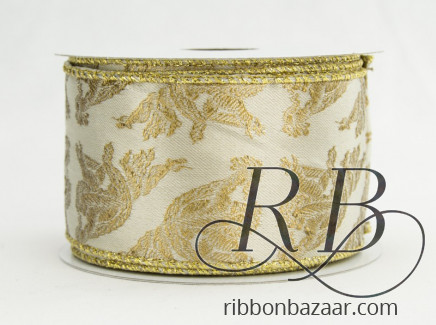 Wired Gold Weave Angel Ribbon
