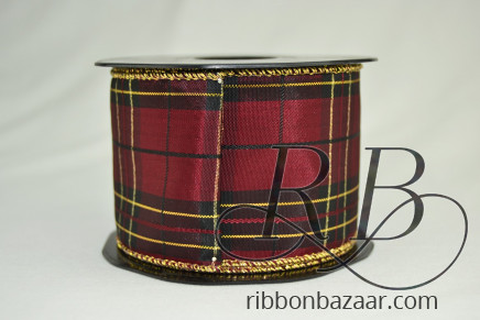Wired Classic Christmas Plaids Burgundy #424