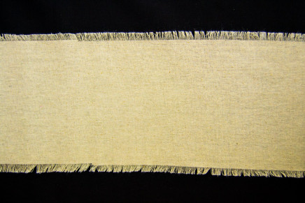 Linen Table Runner with Fringed Edge Natural