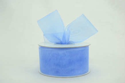 Plain Sheer Organza Blue Mist