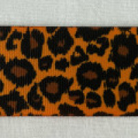 Leopard Pattern Grosgrain Ribbon