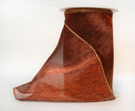 Wired Metallic Sheer Jacquard Copper