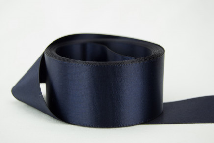 Offray Single Face Satin Polyester Ribbon - Navy Blue - 1 Each