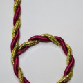 Twisted Cord Rope 2 Ply Burgundy (Gold Twists)
