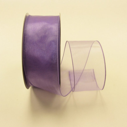 Wired Sheer Organza Ribbon Lavender