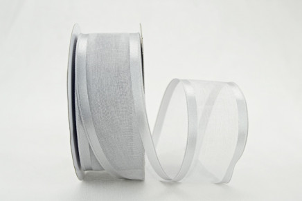 Wired Satin Edge Organza Silver