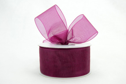 Plain Sheer Organza Wine