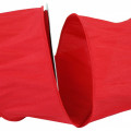 Wired Polyester Dupioni Red