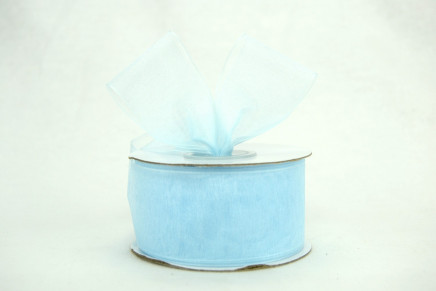 Plain Sheer Organza Light Blue