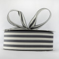Wired  Striped Taffeta  Ribbon Gray