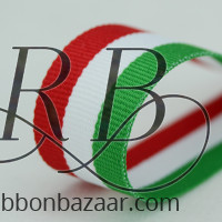 Grosgrain Italian Flag Themed Ribbon