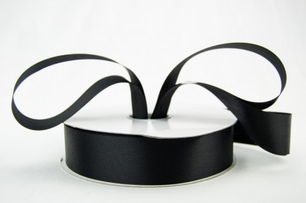 Outdoor Satin Polyester Ribbon Black