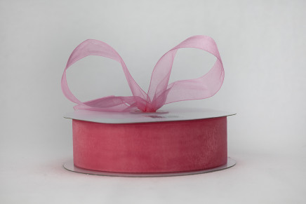 Plain Sheer Organza Hot Pink