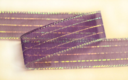 Corsage Ribbon Purple Iridescent