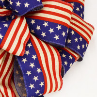 Wired American Flag Solid Bow