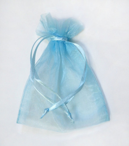 Sheer Organza Pouches Light Blue