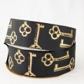 Wired Antique Key Taffeta Ribbon Black & Gold