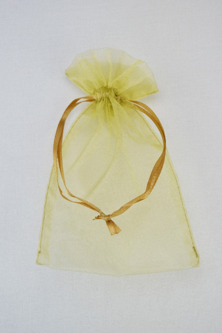 Sheer Organza Pouches Antique Gold