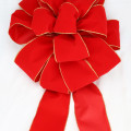 Waterproof Wired Velvet Bow Red