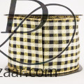 Wired Black and White Check with Metallic Weave Gold