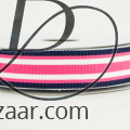 Grosgrain Nautical Stripes Navy and Pink