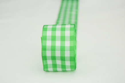 Taffeta Gingham Check Kelly Green