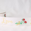Acetate Valentines With Love Love & Roses  (White / Gold)