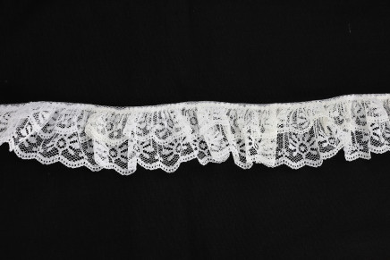 Lace 6512 Double Ruffled White