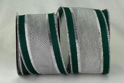 Wired Solid Edge Metallic Sheer Silver Green