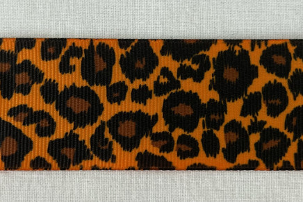 Leopard Pattern Grosgrain Ribbon 19