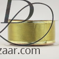 Wired Woven Edge Metallic Sheer with Pencil Edge Gold