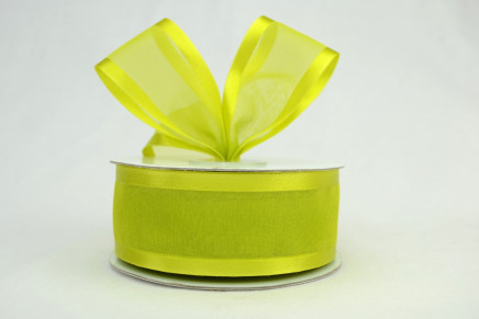Satin Edge Sheer Organza Kiwi