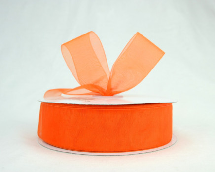 Plain Sheer Organza Orange