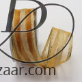Wired Sheer Taffeta with Metallic Shadow Stripes Ivory / Gold