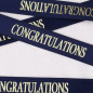 Double Face Satin "Congratulations" Printed Ribbon