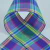 Blue 1-1/2" Wired Spring Plaid Taffeta 10yd Spool