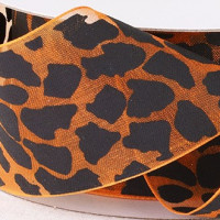 Giraffe Pattern Organza Ribbon