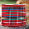 Red 2-1/2" Wired Tartan McDougle Plaid Ribbon 10yd Spool
