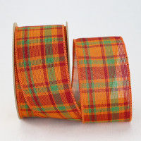 Wired Harvest Plaid Ribbon