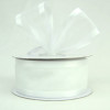 White 7/8" Satin Edge Sheer Organza 25yd Spool