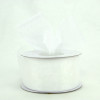 White 1-1/2" Plain Sheer Organza 100yd Spool