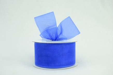 Plain Sheer Organza Royal Blue
