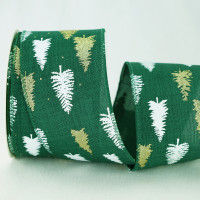 Wired Christmas Trees Print Ribbon
