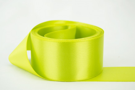 Double Faced Satin Lime
