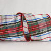 Squire #001 with Red Edge 4" 10yd Spool Wired Classic Christmas Plaids