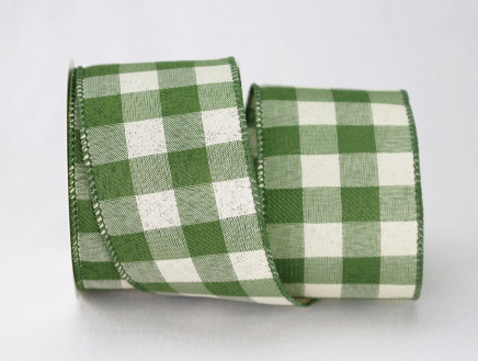 Wired Polyester Large Buffalo Check Moss