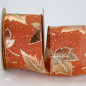 Wired  Metallic Leaf Ribbon