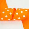 Orange 1-1/2" Grosgrain Polka Dots 25yd Spool