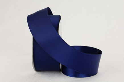 Wired Double Faced Satin Light Navy
