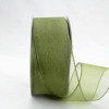 Moss 1-1/2" Wired Sheer Organza Ribbon 25yd Spool
